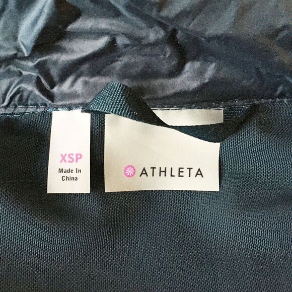 Athleta Quilted Hooded Jacket Abyss Green Rock Springs - Women's Size XS/P - Picture 7 of 9